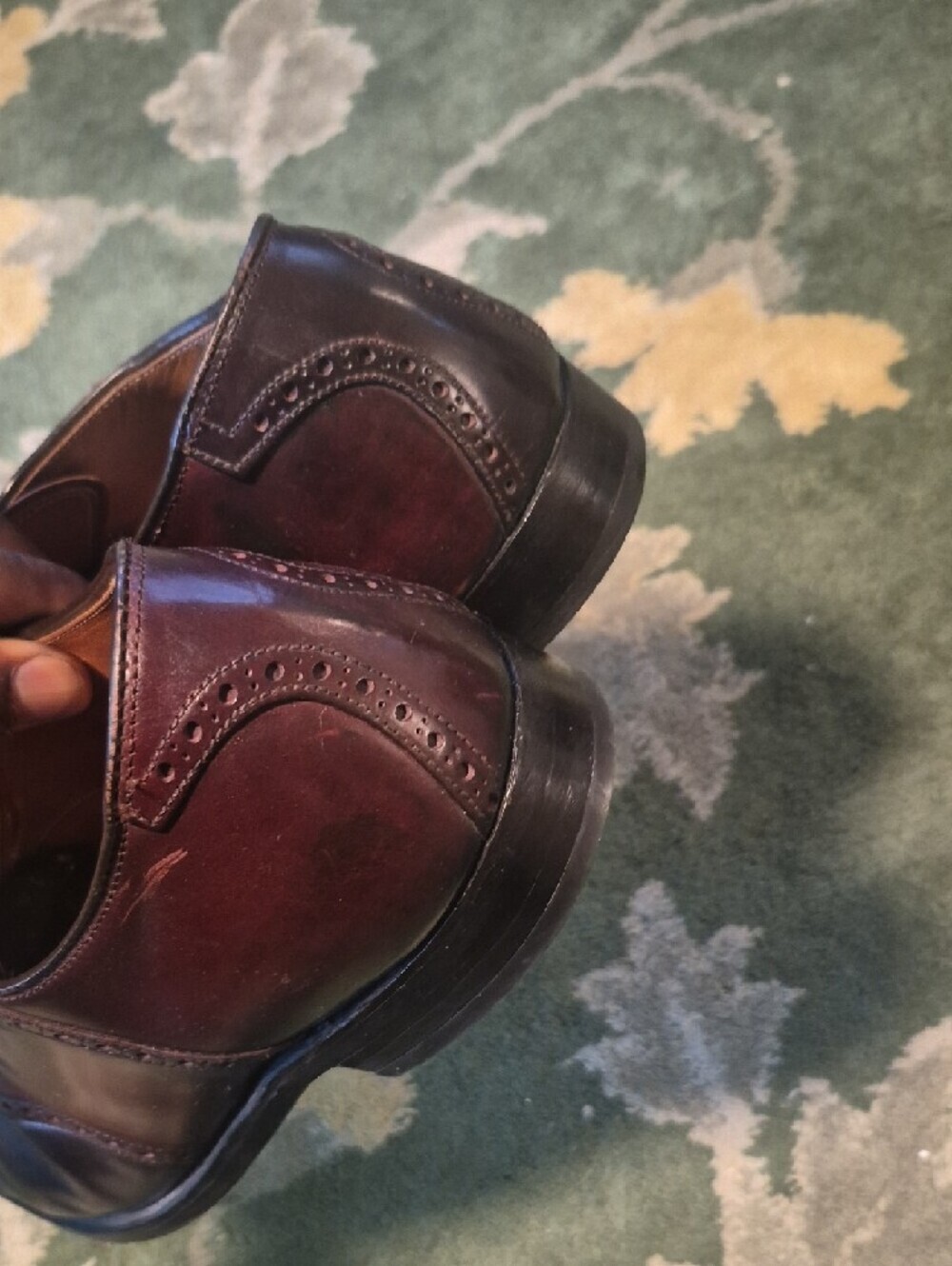 Alden Dark Brown Leather Lace-Up Dress Shoes - Picture 3 of 10